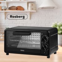 Фурна мини Rosberg R51441C, 800W\9л. до 230°C, Черна, 2 ГОДИНИ ГАРАНЦИЯ, снимка 5 - Печки, фурни - 44165402