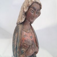 Дървена скулптура на Богородица от 19-ти век., снимка 10 - Антикварни и старинни предмети - 37378736