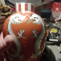 Немска порцеланова ваза дракон , снимка 5 - Вази - 44438031