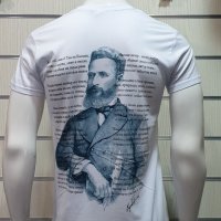 Нова мъжка тениска със ситопечат на Христо Ботев, България, снимка 8 - Тениски - 27900416