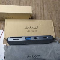 2 броя Адаптер  USB HUB 6 in 1 Dodocool , снимка 6 - Кабели и адаптери - 38486160