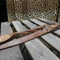Стари дървени дълги африкански прибори, снимка 8 - Антикварни и старинни предмети - 30894259