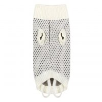 Пуловер за домашни любимци Бял плетен , снимка 2 - За кучета - 30881111