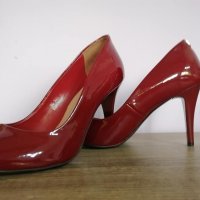 Елегантни дамски обувки естествен лак и чанта, снимка 3 - Дамски елегантни обувки - 31055292