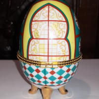Порцеланово яйце в стил Феберже , снимка 3 - Декорация за дома - 44737275