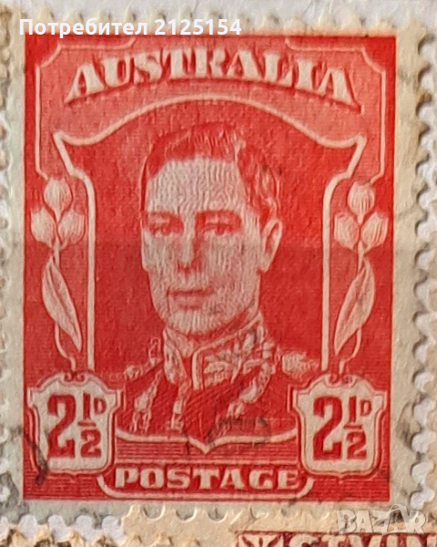 Пощенска марка Австралия, 1937-42 г., снимка 1