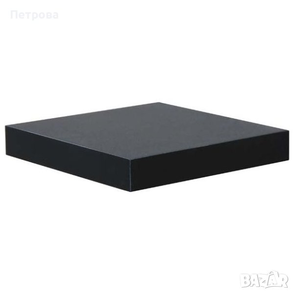 Черен рафт-23,5х23,5х3,8 см./черна полица/черен  стенен рафт, снимка 1