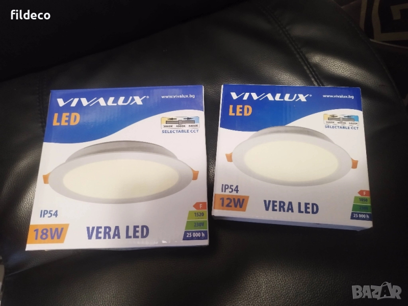 LED лампи вграждане 2 бр -12 w i 18 w, снимка 1