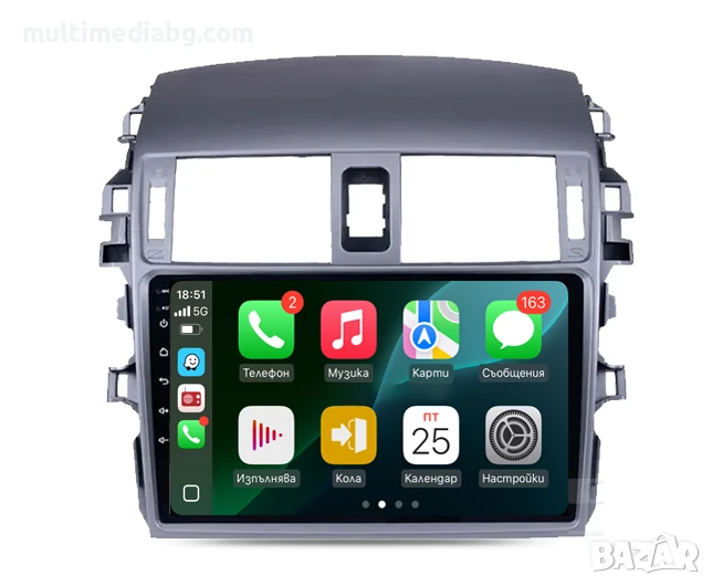 Toyota Corolla E140, E150 2006 - 2011 Мултимедия Навигация Android, снимка 1