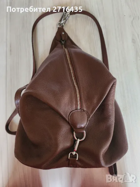 Дамска раница ,от естествена кожа , снимка 1