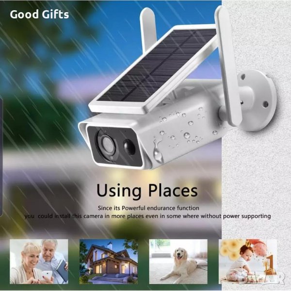 Full HD Соларна Камера с PIR сензор , PRO ICSee, снимка 1