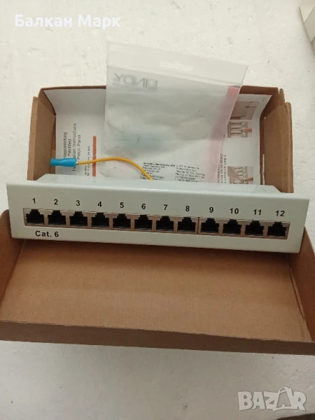 Пач панел Cat.6 – 12 порта (kwmobile), снимка 1