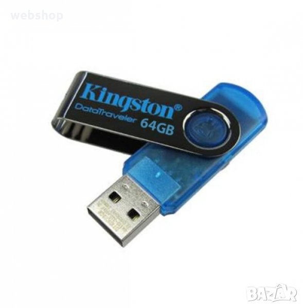 ФЛАШ ПАМЕТ KINGSTON 64GB, СИНЯ, снимка 1