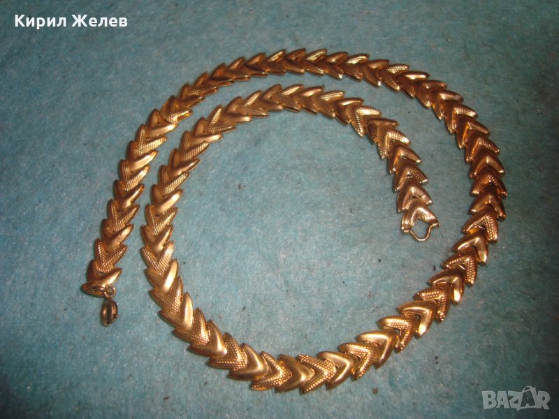 ПОЗЛАТЕН ВИНТИДЖ ЛАНЕЦ КОЛИЕ от НЕРЪЖДАЕМА СТОМАНА ЗДРАВО и КРАСИВО 6149, снимка 1
