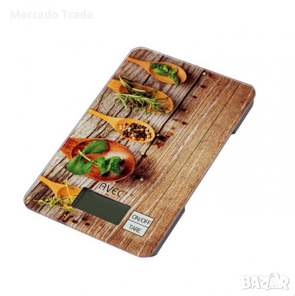Електронна везна Mercado Trade, LCD, Кафяв, снимка 1