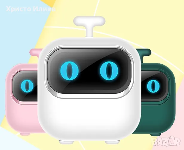 Мини термо принтер детски принтер с мигащи очи 3 цвята, снимка 1