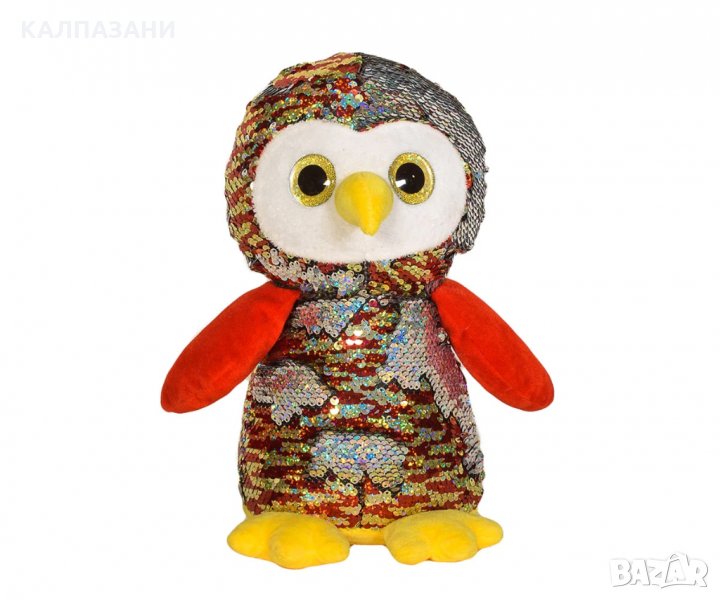 Плюшена играчка - Бухал с пайети, 26см., снимка 1