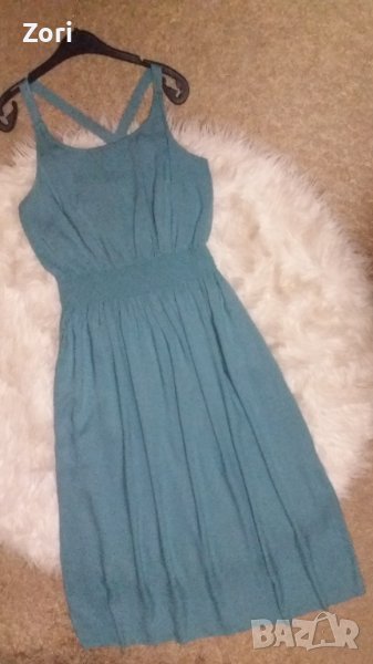Дълга лятна рокля в нежен пастелен син цвят, снимка 1