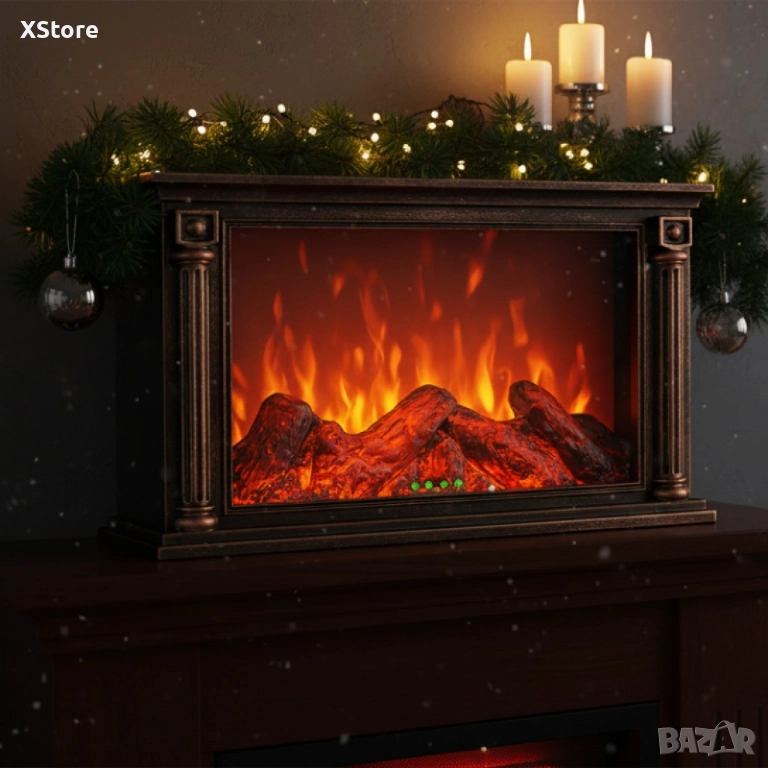 LED камина с ефект на тлеещи въглени – безопасна и стилна атмосфера у дома, снимка 1