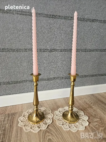 Австрийски месингови свещеници , снимка 1