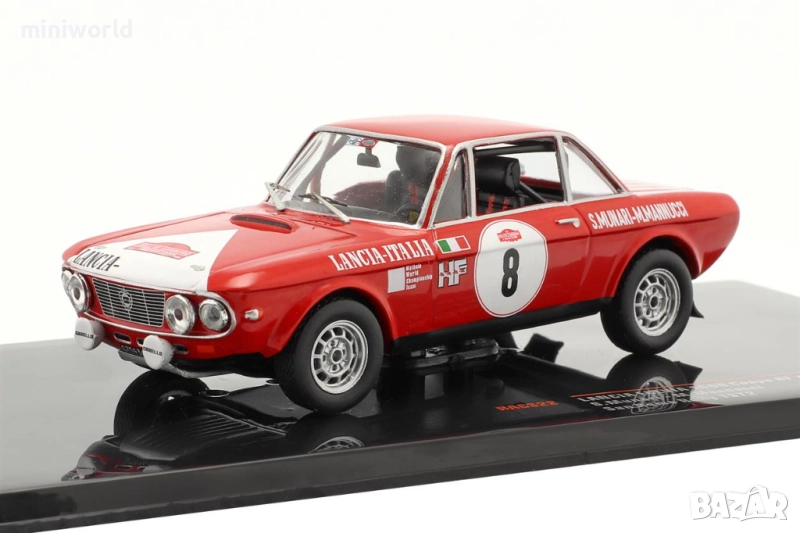 LANCIA FULVIA 1600 COUPE HF n.8 S.Munari Rallye San Remo 1972 - мащаб 1:43 на IXO нов в дисплей-кейс, снимка 1