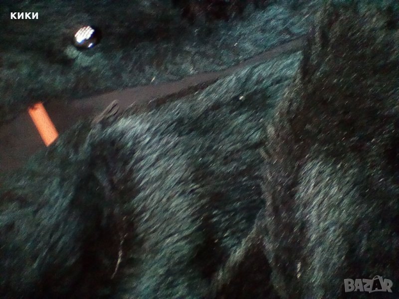 Дамско черно палто ЕКО кожа/косъм/, снимка 1