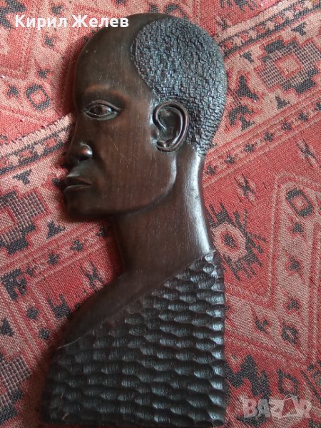 Стара африканска АБАНОСОВА фигура БАРЕЛЕФ ПАНО Ръчна МАЙСТОРСКА ХУДОЖЕСТВЕНА ТРАДИЦИОННАработа 40559, снимка 1