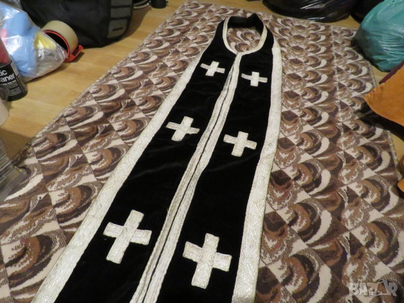 Старинен православен епитрахил за ръкополагане на свещенник от архиерей, богослужение църква, снимка 1