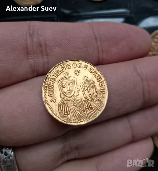 Златен солид на Теофил , снимка 1