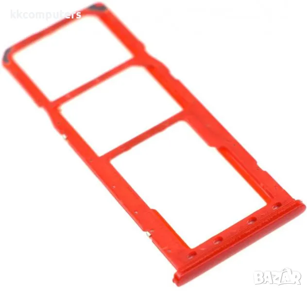 SIM / MicroSD държач /Червен/ за Samsung A20s / A207 Баркод : 114914, снимка 1
