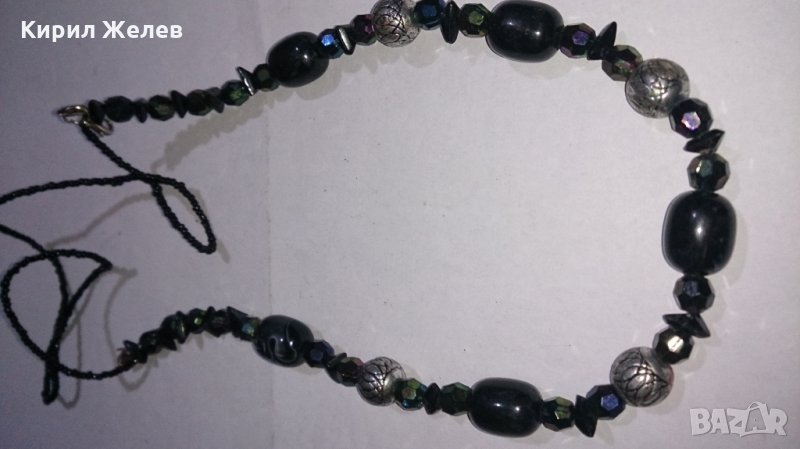 Гердан колие мъниста метал каталин - 63081, снимка 1