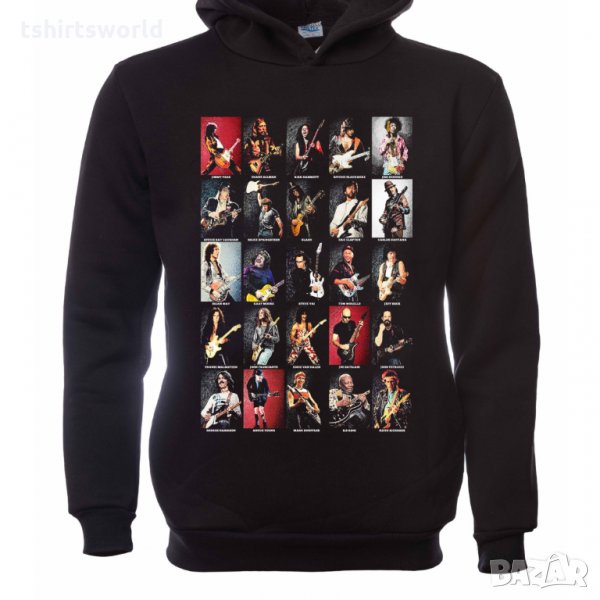 Нов мъжки музикален суичър с дигитален печат Китаристи, снимка 1