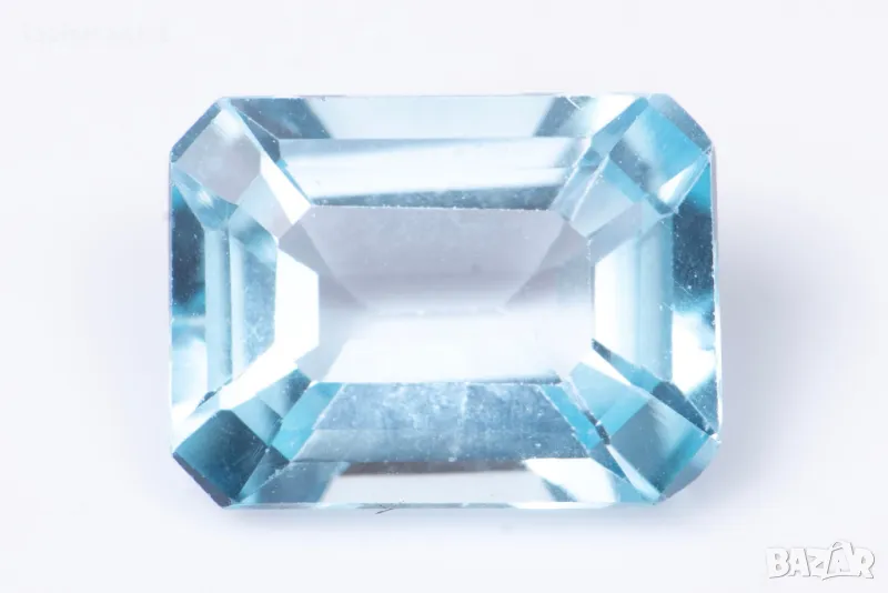 Син топаз 1.89ct 8x6mm VS октагон шлифовка #11, снимка 1