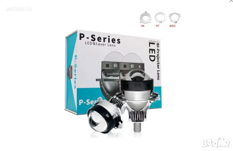 Комплект от 2бр. Bi-LED диодни лупи за вграждане във фарове с къси и дълги светлини 3"инча 90W 6500l, снимка 1