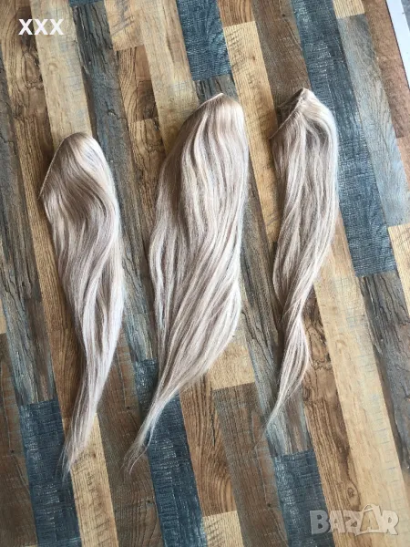 Естествена руска коса/екстеншъни/коса на треса, снимка 1