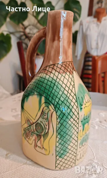 Прекрасна Стара Кана Ваза Ръчна Изработка на СБХ 1970те г, снимка 1