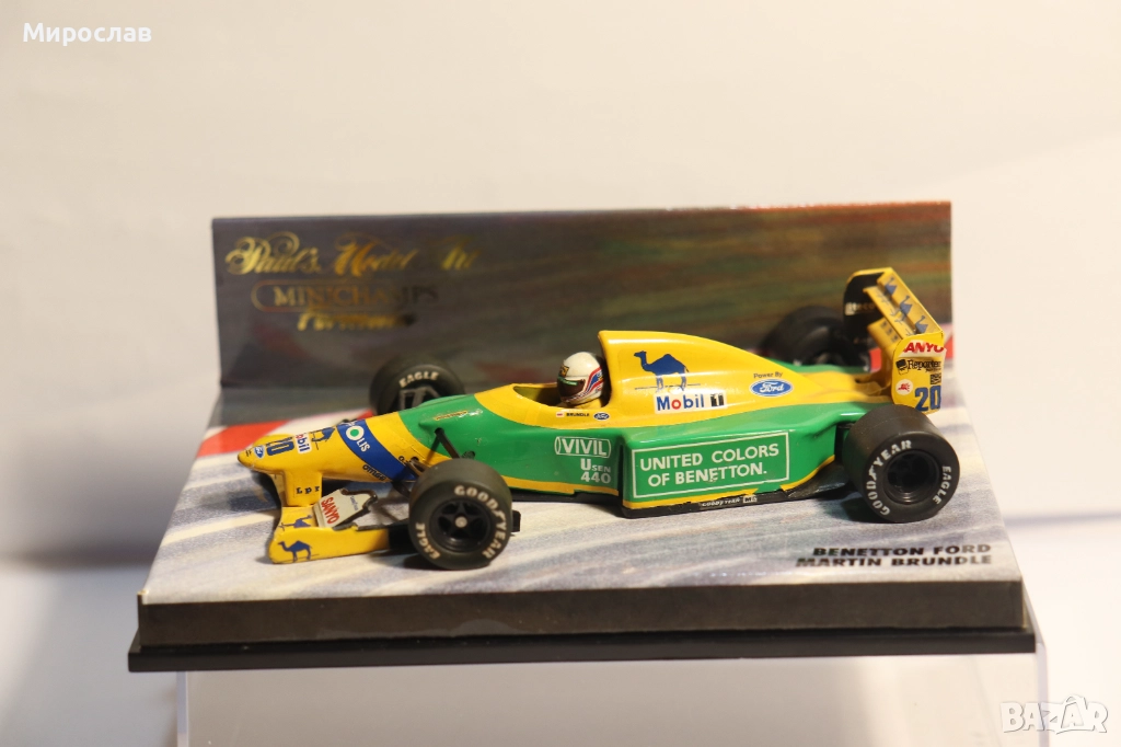 1:43 MINICHAMPS BENETTON FORD F1 БОЛИД ФОРМУЛА, снимка 1