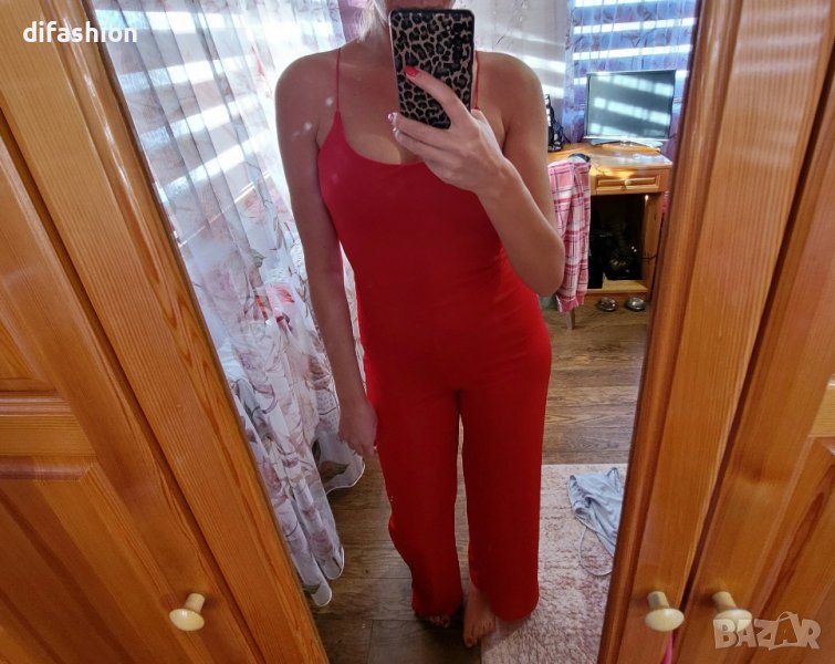 дамски червен гащиризон С , снимка 1