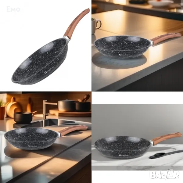 Тиган Goldmann 20 / 24 / 28см. Лят алуминий, Керамично покритие. Индукция, снимка 1