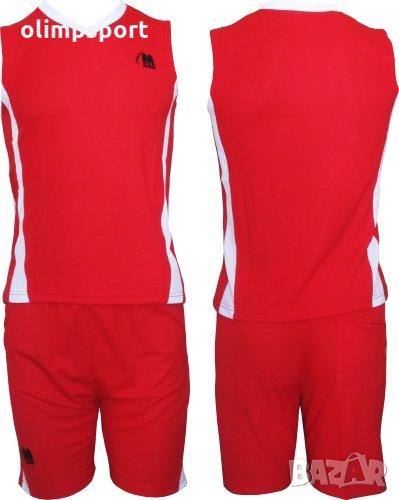 Баскетболен екип червено и бяло. Подходящ за тренировки и официални мачове. Екип без номер. Предоста, снимка 1