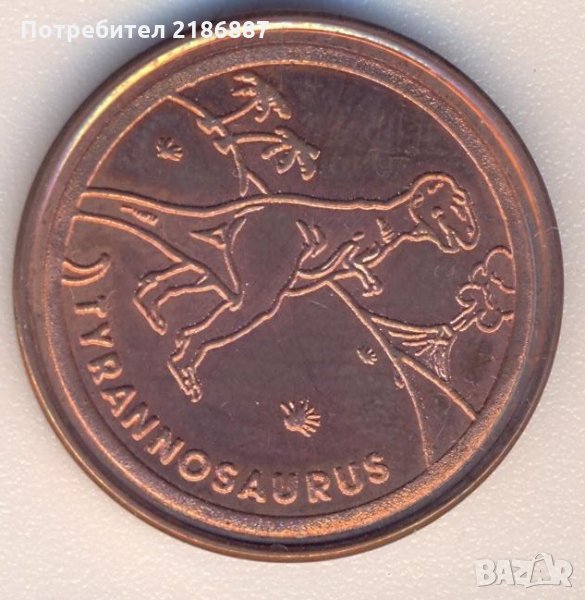 Щатски жетон Земя на динозаврите, снимка 1