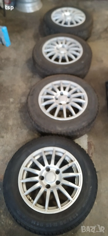 Джанти 15" 5x114,3 със зимни гуми 195,65,15, снимка 1