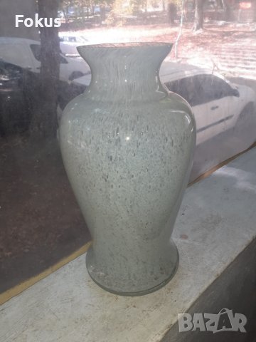 Страхотна голяма стъклена ваза, снимка 4 - Антикварни и старинни предмети - 42236559