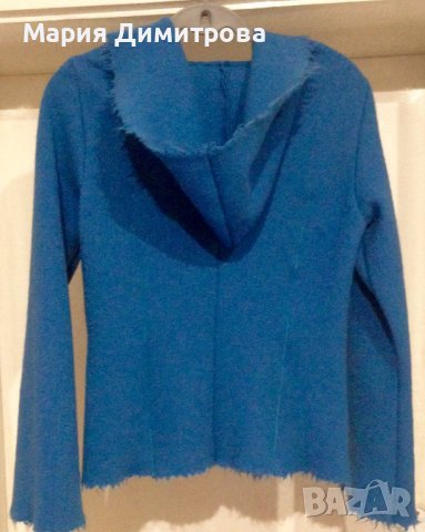 Модерно бутиково сако с качулка 100% Вълна НОВО, снимка 4 - Сака - 39306461