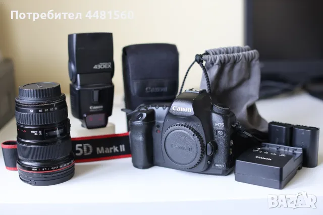 DSLR camera Canon EOS 5D MARK II + Обектрив Canon 16-35mm f/2.8L USM + светкавица, снимка 1