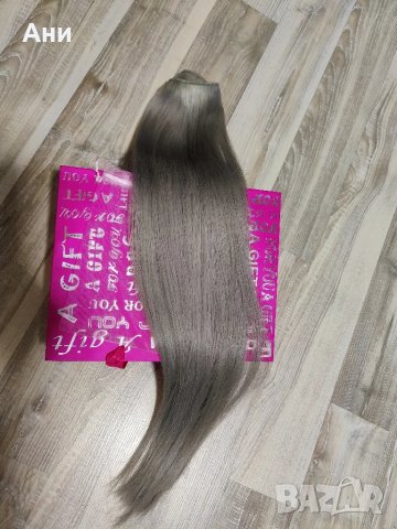 Естествена сивкаво руса коса, супер двойна плътност , снимка 10 - Аксесоари за коса - 49819330