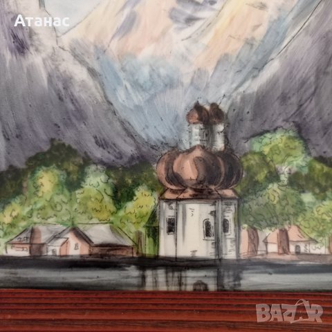 Картина върху теракота, снимка 3 - Антикварни и старинни предмети - 34107290