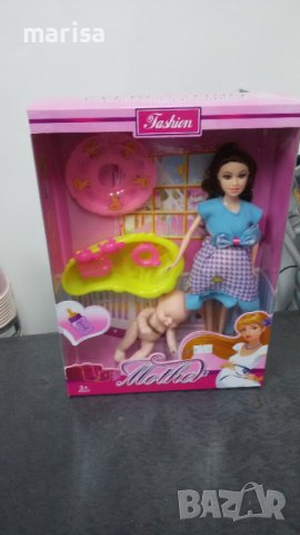 Бременна кукла Барби с бебе и аксесоари в кутия - 17039, снимка 2 - Кукли - 38718123