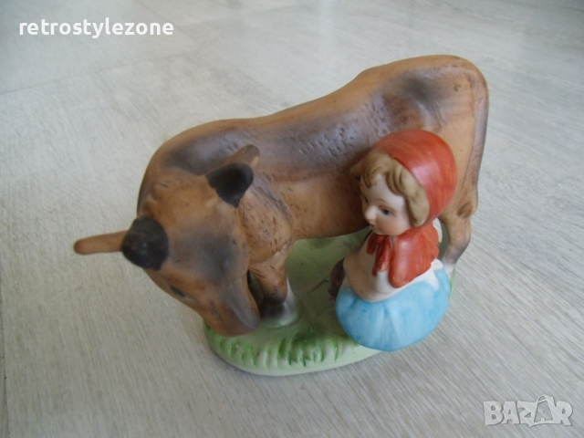 № 6179 стара порцеланова фигура   , снимка 2 - Други ценни предмети - 36572747