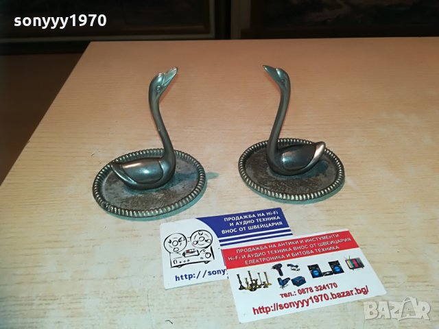 лебеди 2бр-внос франция-10х9х8см, снимка 4 - Колекции - 29631137